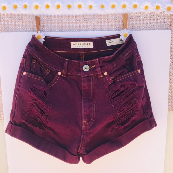 Bullhead Pants - 3/$30 Bullhead Denim Cuffed Distressed Mom Short